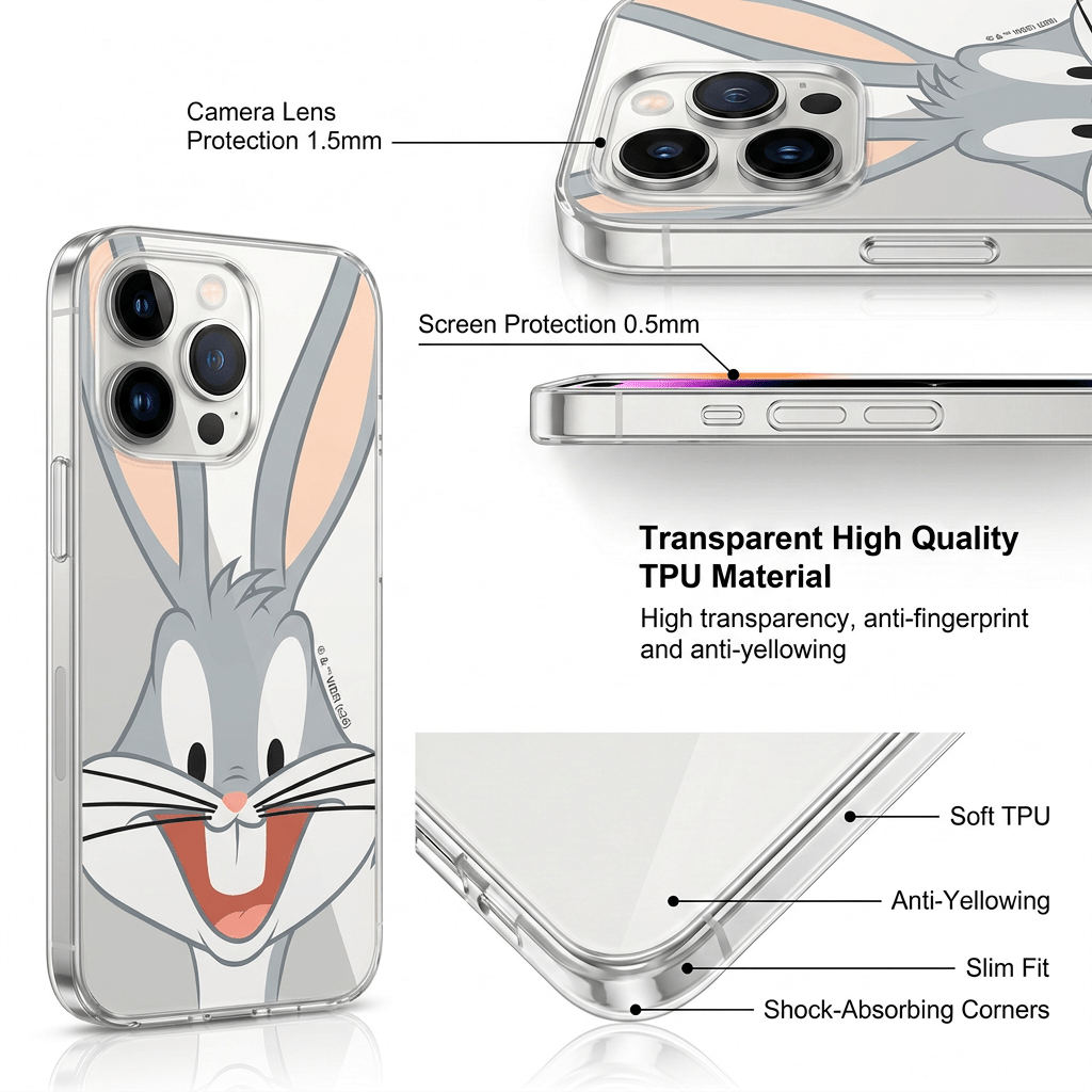 Coque Officielle Looney Tunes - Bugs Bunny Sourire