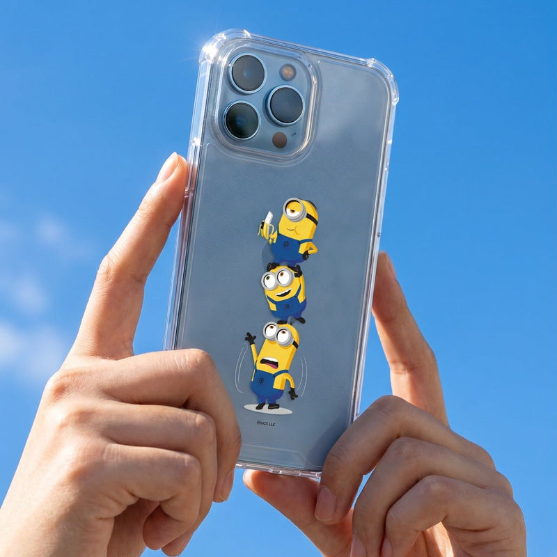 Funda Minions Banana – vista trasera con detalle de protección
